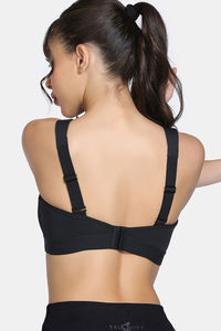 Zelocity High Impact Quick Dry Sports Bra - Jet Black — thumbnail 5